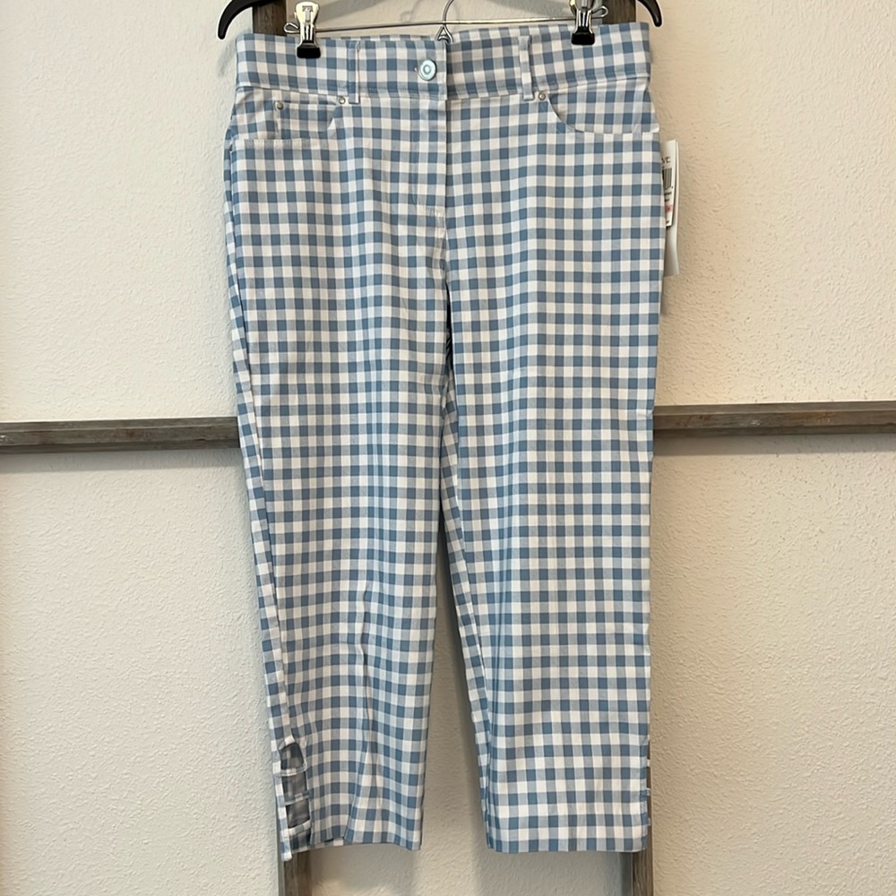 NEW Verve Blue Checked Capris
